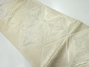 アンティーク　向かい鳥模様織出し袋帯（材料）